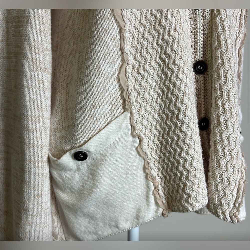 NWT Free People Double Lined Crochet Hooded Cardigan Sweater - Large - Picture 7 of 7